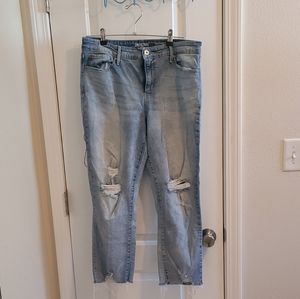 Distressed jeans
